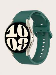 1pc Unisex Plain Quick Release Silicone Smartwatch Strap Compatible With Samsung Watch 7/6/5/4, Compatible With 40mm/42mm/43mm/44mm/45mm/46mm/47mm