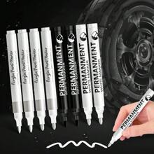 Permanenter wasserfester Marker, schnell trocknender schwarzer Lackstift, nicht verlaufend, 1-2mm Anti-Fleck wasserfester Acrylstift, permanenter schwarzer Marker, geeignet für Pappe, Keramik, Glas, Holz, Metall, Stoff. Spezielle Marker zum Zeichnen, Schreiben, Kritzeln, Markieren usw., Schulmaterial, Rückkehr zur Schule