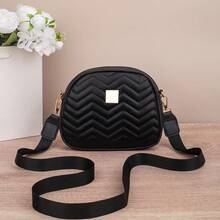 时尚单肩包，可调节斜挎包，可放置手机和化妆品，绗缝时尚钱包