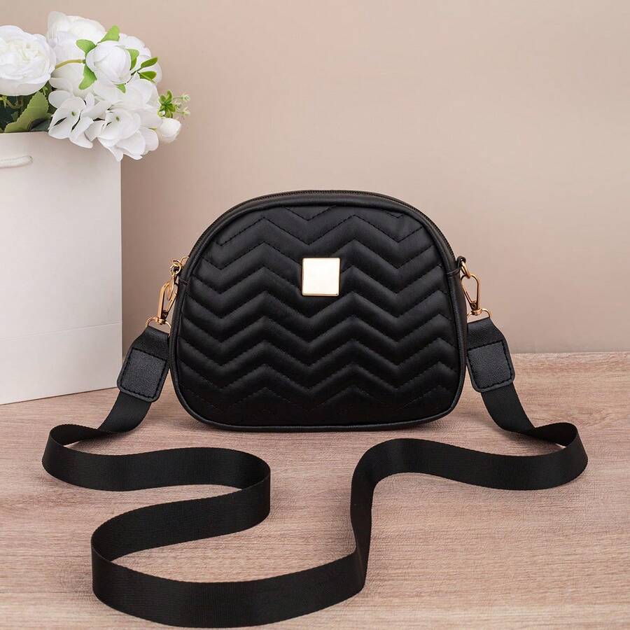 时尚单肩包，可调节斜挎包，可放置手机和化妆品，绗缝时尚钱包