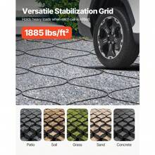 KFFKFF Gravel Grid, 2 Inch Depth, 32.81 X 9.84 FT / 10000 X 3000 Mm, 1880 LBS Per Sq Ft Grass Ground Retainer, Permeable Geo Grids Driveway Stabilization, For Garden, Patio, Walkway, RV Parking Slopes - 2 In Depth 32.81 X 9.84 FT - View 5