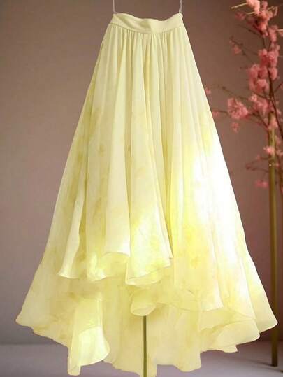 女士优雅花卉印花半身裙