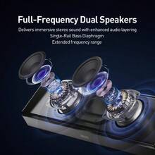 PHILIPS 适用于台式笔记本电脑的无线电脑扬声器、带彩色 LED 灯的 PC 条形音箱、带隐藏按钮音量控制的小型扬声器、适用于 Windows PC 的立体声音响