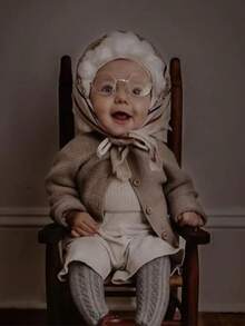 Baby Boy Girl Dress Up Glasses, Newborn Photography Props Glasses, Wizard Glasses, Round Wire Costume Glasses Accessories For Dress Up Halloween Santa Cosplay Props - Multicolor - View 5