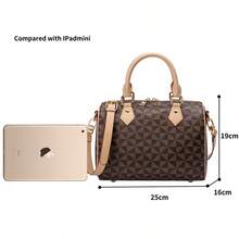 RICHPORTS 3Pc Luxury Shoulder Bag For Women With Two Purse Strap Fashion PU Leather Checkered Handbag Crossbody Lightweight Replacement Adjustable Strap For Travel, Casual, Shopping