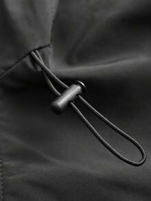 Men's Zip-Up Design Windbreaker Techwear Utility Jacket With Multiple Pockets - Black - View 6
