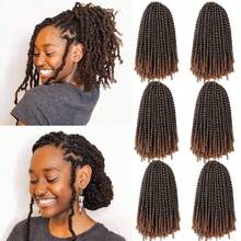 1-6 Packs Spring Twist Braiding Hair Spring Twists Bomb Twist Hair Synthetic Fiber Fluffy Twist Crochet Braids Low Temperature Fiber Crochet Hair For Women Braiding Hair - Multicolor - View 2