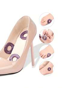 1pc Gel Round Foot Pads, Soft Shock-Absorbing Sole Stickers Suitable For High Heels, Shoes, Boots, Sandals - Multicolor - View 2