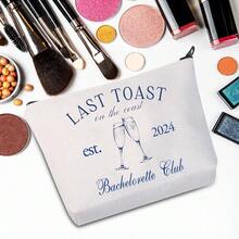 CZ JNIAP Last Toast On The Coast Bachelorette Makeup Bag Coastal Bachelorette Weekend Gifts Beach Bridal Party Zipper Bag Last Toast Mb  1613 - LastToastmb - 查看 6
