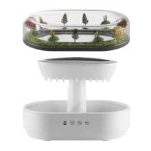 Aroma Humidifier,250ml Microlandscape Raindrop Essential Oil Aromatherapy Diffuser,7 Colorful Light Essential Oil Diffuser,Rainfall Humidifier With Rain Sounds,Auto-Off Timing Ultrasonic Fragrance Diffuser Air Fresher Humidifier For Home Bedroom,Office,Yoga,Microlandscape Home Decoration,Ideal Gift For Women Girls,Birthday Gift,Wedding Gift,Christmas Gift,Christmas Decoration