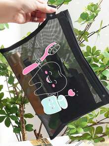 在收纳配件领域，我们可爱的胶囊主题网状收纳袋令人耳目一新。它们并非普通的收纳袋，而是功能性、可爱造型和时尚风格的完美结合，旨在让整理您的必需品成为一种充满乐趣和魅力的体验。充电器盒线缆收纳袋 - 黑色 - 查看 5