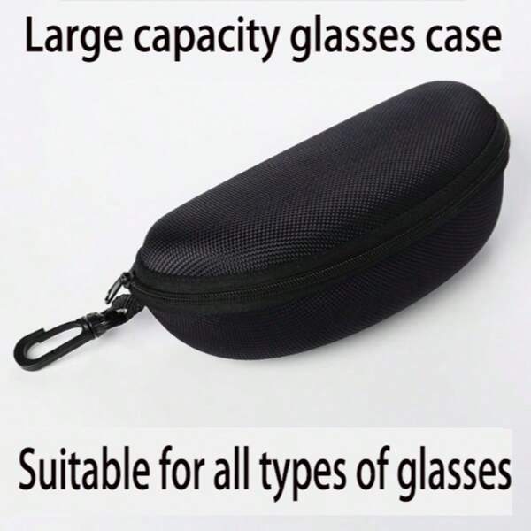 1/2/3pcs Upgraded EVA Hard Shell Portable Eyeglass Case, Zipper Eyeglasses Protector Box For Women & Men, Sunglasses Case With Microfiber Cleaning Cloth, Suitable For Outdoor Sports, Cycling, Hiking, Travel, Birthday, Party Gift