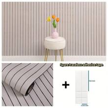 1 Roll 3D Foam Wallpaper - Self-Adhesive, Thickened Sxp Stripe Pattern For Ceilings, Partitions & Curved Indoor Spaces