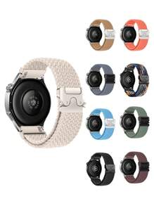 chinbersky Pulseira de nylon de 20 mm e 22 mm com fivela de metal tipo paraquedas para Galaxy Watch 4/5/6/7/FE/5 Pro/Classic/Active 2/3/Gear