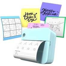 Mini Thermal Printer For IOS/Android - Portable Self-Adhesive Label Maker With 1200mAh Rechargeable Lithium Battery, USB Charging, Single Color Output, Back Print Film Media, And Wireless Connectivity For Schools, Printing Photos, Study Notes, Scrapbooks, Diaries, Birthday Gifts Halloween Christmas Eve Carnival Back To School Daily Gift - Multicolor - View 2