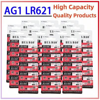 Pilas de botón AG1 (1.5V) - Paquete de 30 unidades - Larga duración para básculas, controles remotos y calculadoras - Equivalente a LR61