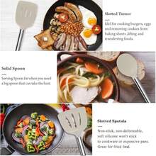 TAIMASI 26-Piece Silicone Cooking Utensil Set - Halloween Baking Essentials & Early Christmas Gift For Home Cooks - Heat-Resistant Non-Stick Tools (Steel Handles) - Màu Khaki - Xem 6