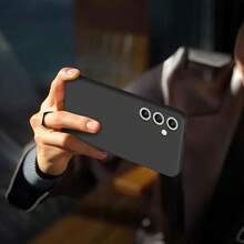 Funda de teléfono de silicona líquida compatible con Samsung Galaxy S25 Ultra y 13/16 Pro Max/11, compatible con iPhone, resistente al agua, a los golpes, a las caídas y a los arañazos - Negro - Ver 5