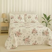 Piquet Favinho Bedspread 3 Pieces - 藕粉色 - 查看 1