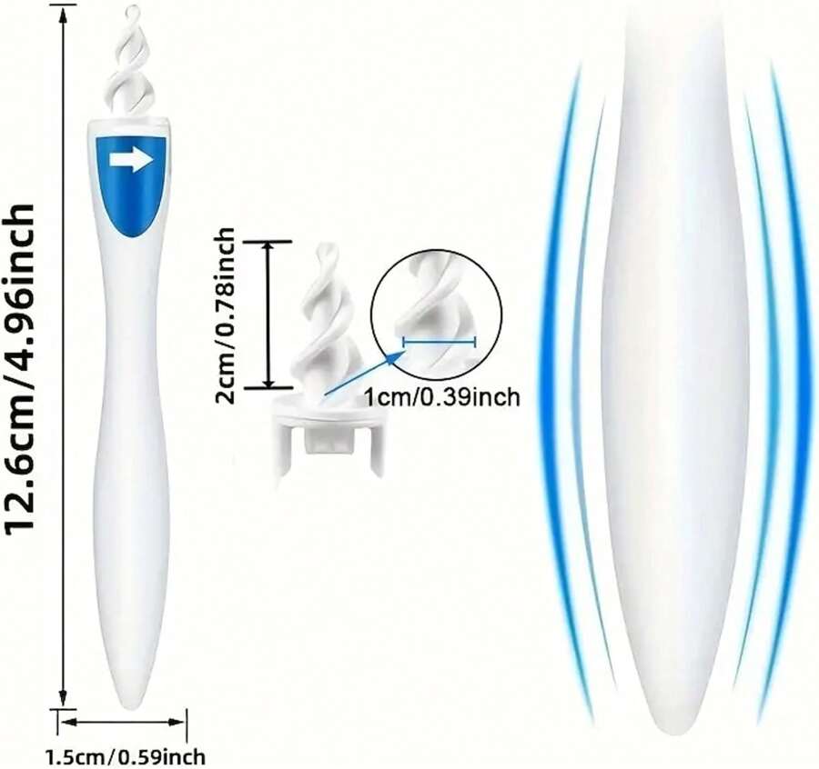 Herramienta de limpieza de cera de oído de silicona suave con 16 cabezales de repuesto, fácil de eliminar. Herramienta reutilizable para la eliminación de cera de oído, cuidado espiral suave, herramienta de salud para la limpieza de oídos