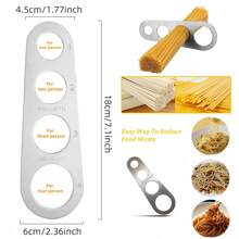 1pc Stainless Steel Pasta Measure Tool - Spaghetti Measuring Rack For 1-4 Servings, Macaroni & Noodles Portion Control, Kitchen Baking Utensil, Cooking Gadget