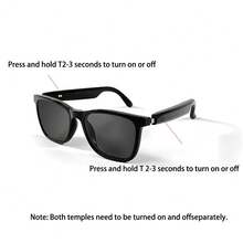 SENBONO Multi-Funktionale Drahtlose Smarte Brille Kopfhörer, Premium Blaulichtfilternde Smarte Brille mit Eingebautem Lautsprecher, Sprachassistent, HD Linse, Modische Smarte Brille, Sportliches Design, Geeignet für Innen- und Außenbereich