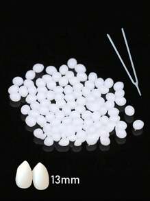 1 对象牙白色假牙，万圣节恐怖外观，僵尸女友，小老虎牙齿，万圣节化妆和派对配饰，角色扮演照片道具，LARP 派对娱乐工具，舞台表演用品，与牙科粘合剂保护器一起使用