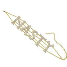 1 件时尚“NASTY”水钻项链，性感女士珠宝配饰 - 美元銀色 - 查看 8