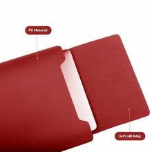 1pc Sleeve Bag For Laptop, 12/13/14/15/16 Inch, Laptop Liner Bag, Bag Accessories For Air/ Pro/ - Red - View 4