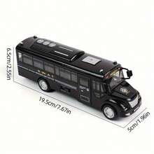 1pc Cool Bus Toy, Large Size School Bus Model With Sound And Light Effects, Pull-Back And Pull-Forward Functions, Open-Door Toy Car, Perfect For Birthday Toys, Thanksgiving, Christmas Gifts, And Easter Gifts,Back To School - Multicolor - View 9