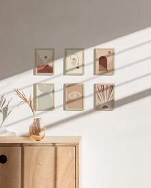 4x6 Natural Oak Wood Photo Frame Set Of 25 - Mini Picture Frames Bulk Gallery Set - Premium Bulk Picture Frames 4x6 For Stylish Photo Gallery Wall Frame Set - Ideal For Home & Office - 紫紅色 - 查看 5