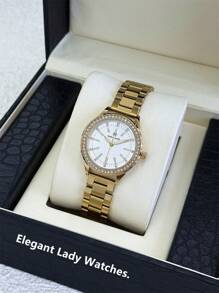 Pablo Raez 1 Stück 18K Gold Schmuck Damen Strandzubehör Uhr Edelstahl Sommer Vintage Uhr Kein Verblassen Silber Hochwertige Damen Uhr Luxus Kleid Uhr IPS Beschichtung Elegant Marken Neu Uhr Prachtvoll Design Quarz Uhr Mode Weißes Zifferblatt Hochwertig Damen Beliebte Quadratische Uhr