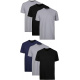 Black/Grey/Blue Assorted - 6 Pack