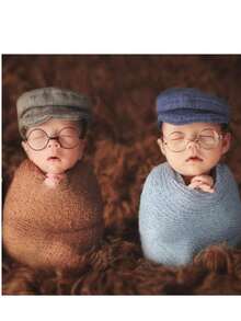 Baby Boy Girl Dress Up Glasses, Newborn Photography Props Glasses, Wizard Glasses, Round Wire Costume Glasses Accessories For Dress Up Halloween Santa Cosplay Props - Multicolor - View 7