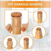 8/16pcs Chair Leg Protectors - Thick TPE Rubber, Transparent Stool Covers For Noise Reduction & Floor Protection, Upgraded Rubber Chair Leg Caps With Felt,Durable Furniture Feet Pads For Tables, Sofas & Coffee Tables(Round)