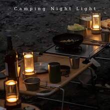 1 件便携式可充电无线 LED 灯，3 色可调光电池供电小型台灯适用于室内/室外、餐厅/卧室/酒吧/咖啡厅/露营 - 多款 - 查看 7