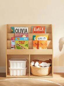 SoBuy Children Kids Bookcase Bookshelf Storage Display Shelf Rack Organizer White W73 X D30 X H80cm KMB01-W - Maple - View 2