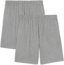 Men's  Cotton Shorts With Pockets (S-4XL) - 2 件裝 - 灰色混色 - 查看 1