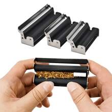 1PC Manual Stainless Steel Cigarette Roller, 70-110mm Cigarette Rolling Machine, Handheld Tobacco Smoking Roller Tool,No Electric Needed,Hand Rolled Cigarette Holder,For Cigarette Making Accessory