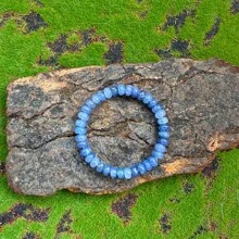 1pc Blue Agate Anxiety Bracelet - Balances Emotions, Enhances Self-Confidence And Willpower, Intuition And Insight, Unisex Daily Wear, Holiday Gift, Natural Agate Stone [Color Varies]