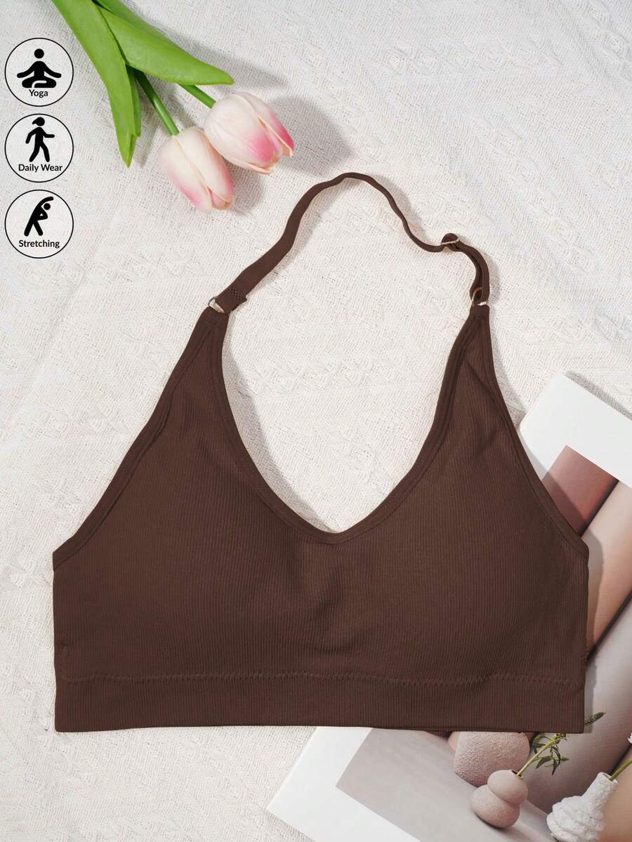 1 szt. Biustonosz sportowy typu racerback dla kobiet, biustonosz sportowy do jogi i fitnessu