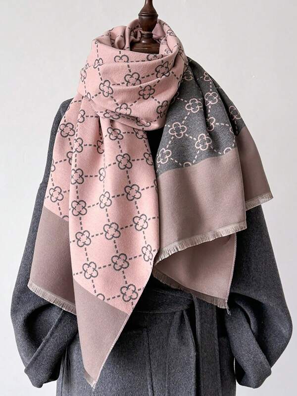 1 pièce Écharpe rose à la mode et chaude pour l'hiver