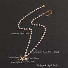 1pc Fashion Simple Multiple Styles Star Fish Conch Shell Pendants Faux Pearl Bead Chain Necklaces For Women Summer Beach Jewelry