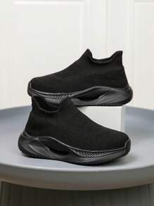 1 Paio Di Calzini Sportivi Per Bambini, Calze Morbide E Bre Ammortizzanti Asciugatura Rapida Leggero Design Antiscivolo senza lacci, Stile Casual Adatto Per R, A Righe, Per Strada/Sciocco