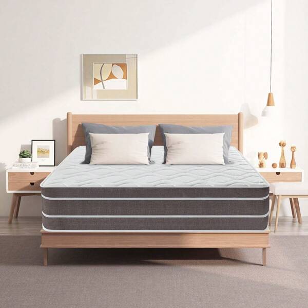 Matratze 140x190 cm Kaltschaummatratze HR + Blue Latex, Höhe 25cm, Anti-Milben, Antibakteriell, Härtegrad H3/Öko-Tex Zertifiziert, Orthopädische, 9-Zonen Taschenfederkernmatratze