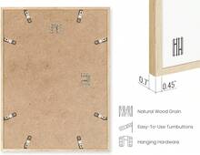 Beige Oak Wood 8x10 Picture Frame - Modern Wood Wall Art Display - Lightweight 8x10 Frame For Art Prints, Photos, Posters - Ready-To-Hang Vertically & Horizontally - 駝色 - 查看 7
