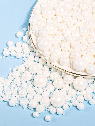 9.17oz/260g White Sprinkles Pearl Ball Cake Decoration , For Wedding Birthday Party White Colour Pearl Ball DIY Decoration Supplies,Wedding Cake Decoration,Edible