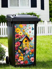 3D 猴子、熊猫、猫、兔子印花垃圾桶贴纸防水 PVC 户外垃圾桶垃圾桶海报可撕可贴 4 种尺寸