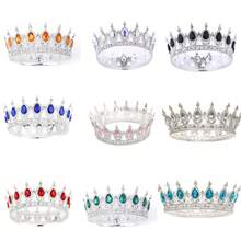 1pc Luxury Diamond Crystal Princess Bridal Crown,Shining Round Headpiece For Women,For Birthday Wedding Party Exquisite Elegant Women Decoration Crown Headpiece