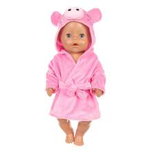 16-18 英寸重生婴儿娃娃衣服、可爱动物主题睡衣和长袍套装、43 厘米毛绒娃娃 DIY 服装（不含娃娃）